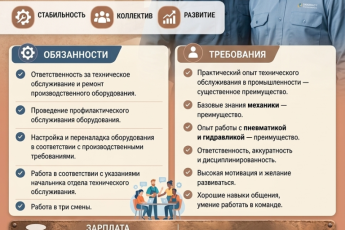 Требуется техник производственной линии. Завод в городе Димона